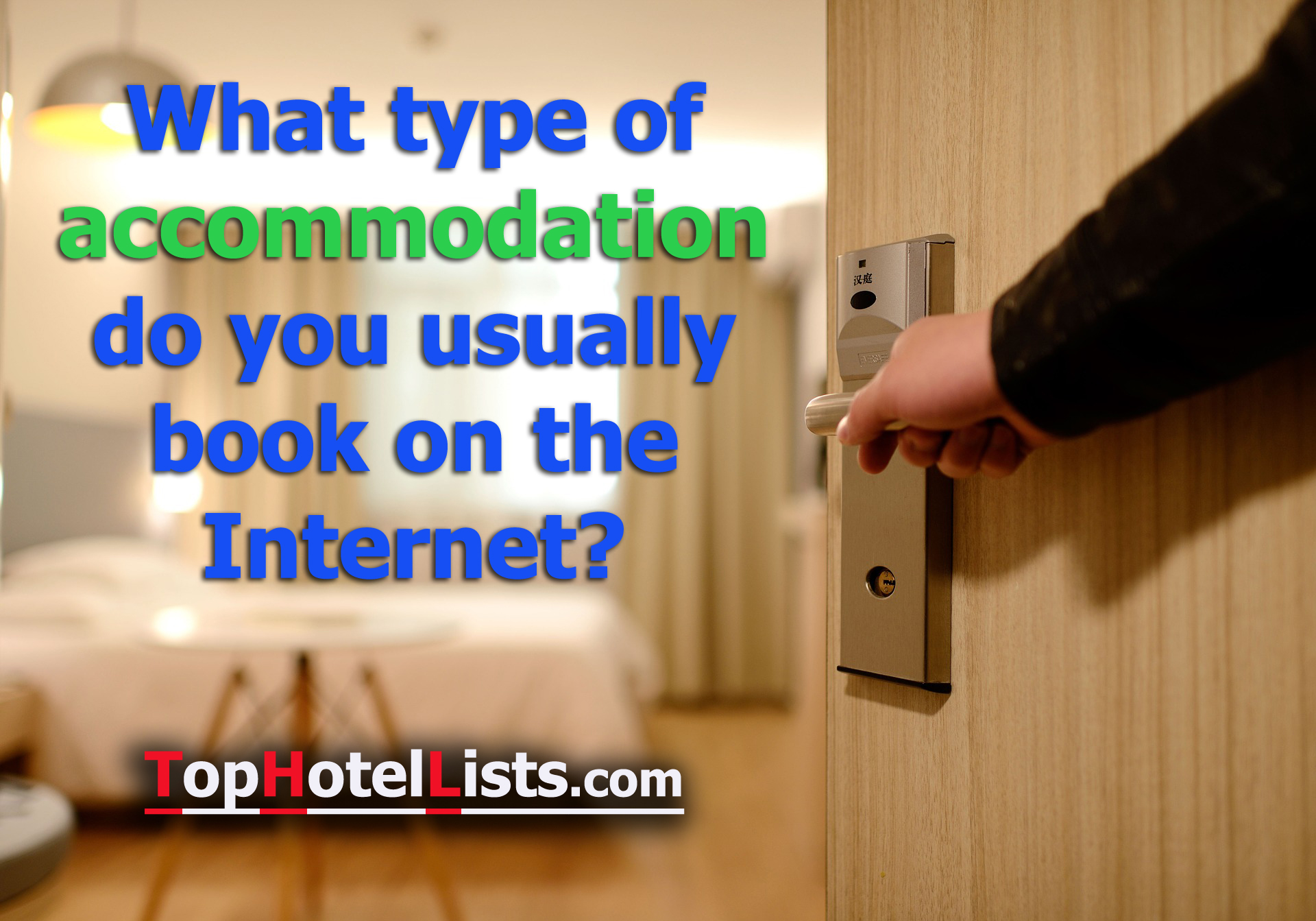 What type of accommodation do you usually book on the Internet?